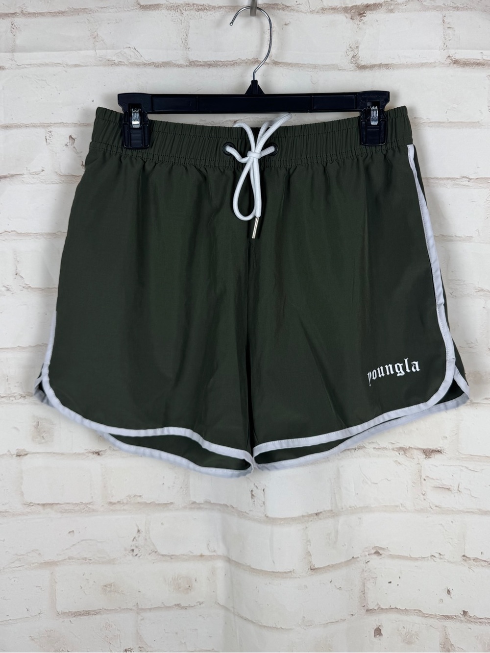 Youngla Athletic Shorts Men’s Youngla Athletic Shorts Green White Trim